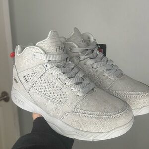 FUBU Light Gray High-Top Sneakers